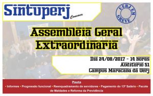 Uerj - Assembleia Geral Extraordinária @ Auditório 51 - Campus Maracanã da Uerj