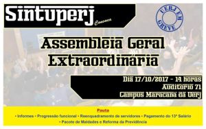 Uerj - Assembleia Geral Extraordinária @ Auditório 71 - Campus Maracanã da Uerj