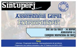 Uerj - Assembleia Geral Extraordinária @ Auditório 11 - Campus Maracanã da Uerj