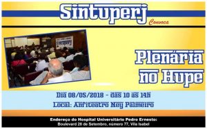 Plenária no Hospital Universitário Pedro Ernesto (Hupe) @ Anfiteatro Ney Palmeiro