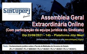 SINTUPERJ CONVOCA: Assembleia Geral Extraordinária Online @ Plataforma Jitsi Meet