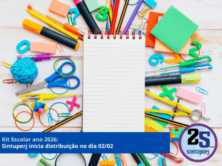 Kit Escolar ano 2026: Sintuperj inicia distribuição no dia 02/02
