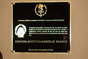 Concha Acústica da Uerj recebe o nome de Marielle Franco