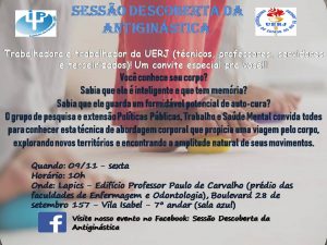 Instituto de Psicologia da Uerj promove Sessão Descoberta da Antiginástica