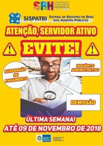 Servidores ativos devem declarar imposto de renda até a próxima sexta-feira (09/11)