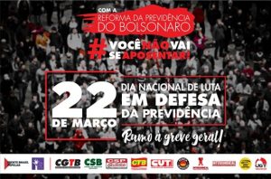 Trabalhadores definem dia de mobilização contra a Reforma da Previdência