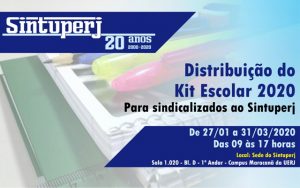 Kit Escolar estará disponível a partir de 27/01 para sindicalizados do Sintuperj