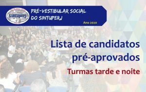 Pré-Vestibular Social divulga listagem de aptos para matrícula no projeto em 2020
