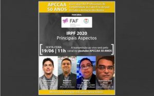 FAF-Uerj e Associação dos Profissionais de Contabilidade de Cabo Frio, Arraial do Cabo e Búzios promovem debate online sobre o IRPF 2020