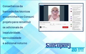 Conselheiros da bancada dos técnicos encaminham ao Consuni projeto para reinstituir os adicionais de insalubridade, periculosidade e adicional noturno
