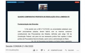 Em sessão do Consun, conselheiros aprovam modelo de estruturação interna da Procuradoria Geral da Uerj