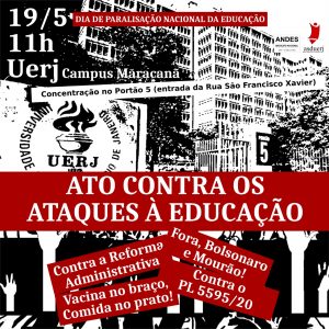 Ato público contra os ataques`a Educação