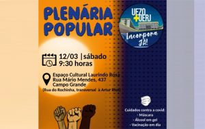 SINTUPERJ CONVOCA: Plenária Popular Uezo + Uerj – Incorpora Já! Dia 12/03, às 09:30h