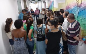 Diretoria Executiva do Sintuperj e técnico-administrativos da base promovem ato na Reitoria da Uerj para cobrar direitos dos trabalhadores da universidade