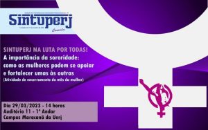Sintuperj promove debate sobre sororidade