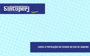 CARTA À POPULAÇÃO DO ESTADO DO RIO DE JANEIRO