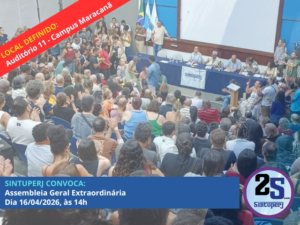 SINTUPERJ INFORMA: Local definido para a Assembleia Geral Extraordinária de 16/04. Auditório 11, campus Maracanã da Uerj