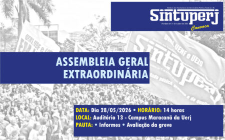 Assembleia dos técnicos da Uerj, dia 28/05, às 14h