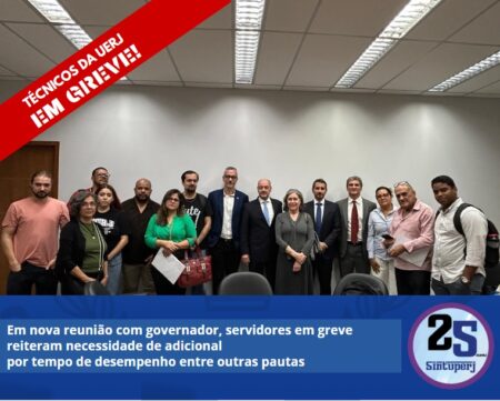 Em nova reunião com governador, servidores em greve reiteram necessidade de adicional por tempo de desempenho, entre outras pautas
