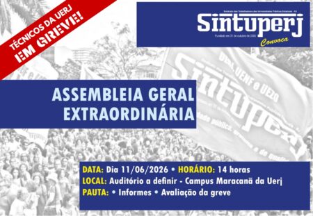 Nova data: Assembleia dos técnicos da Uerj será dia 11/06