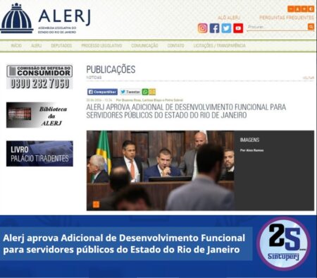 Alerj aprova Adicional de Desenvolvimento Funcional para servidores públicos do Estado do Rio de Janeiro